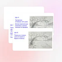ИЗО. Поэтапное рисование. Графика. Весенний пейзаж. ФГОС ИЗО, 6 класс.