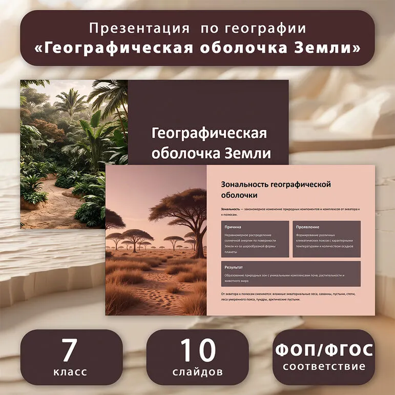 Презентация по географии «Географическая оболочка Земли» (7 класс)