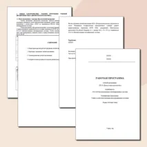 Рабочая программа по дисциплине 