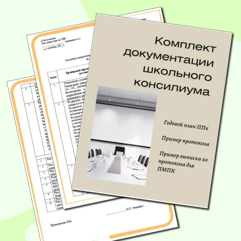 Комплект документации школьного консилиума (ППк)