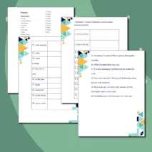 Рабочий лист «Time Expressions in Tenses»