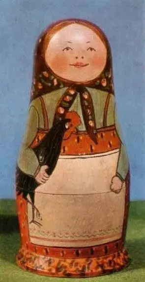 One of the first matryoshkas (Russian nesting dolls), 1892. This Matryoshka was carved by the worker Vasiliy P. Zvezdochkin (187