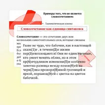 Словосочетание. Виды словосочетаний. Типы подчинительной связи в словосочетаниях