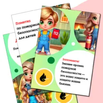 Памятки по пожарной безопасности.10 листов А4.